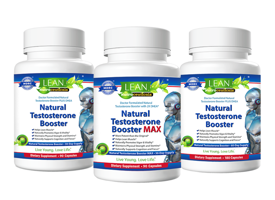 natural testosterone booster supplement for men made in usa by LEAN Nutraceuticals