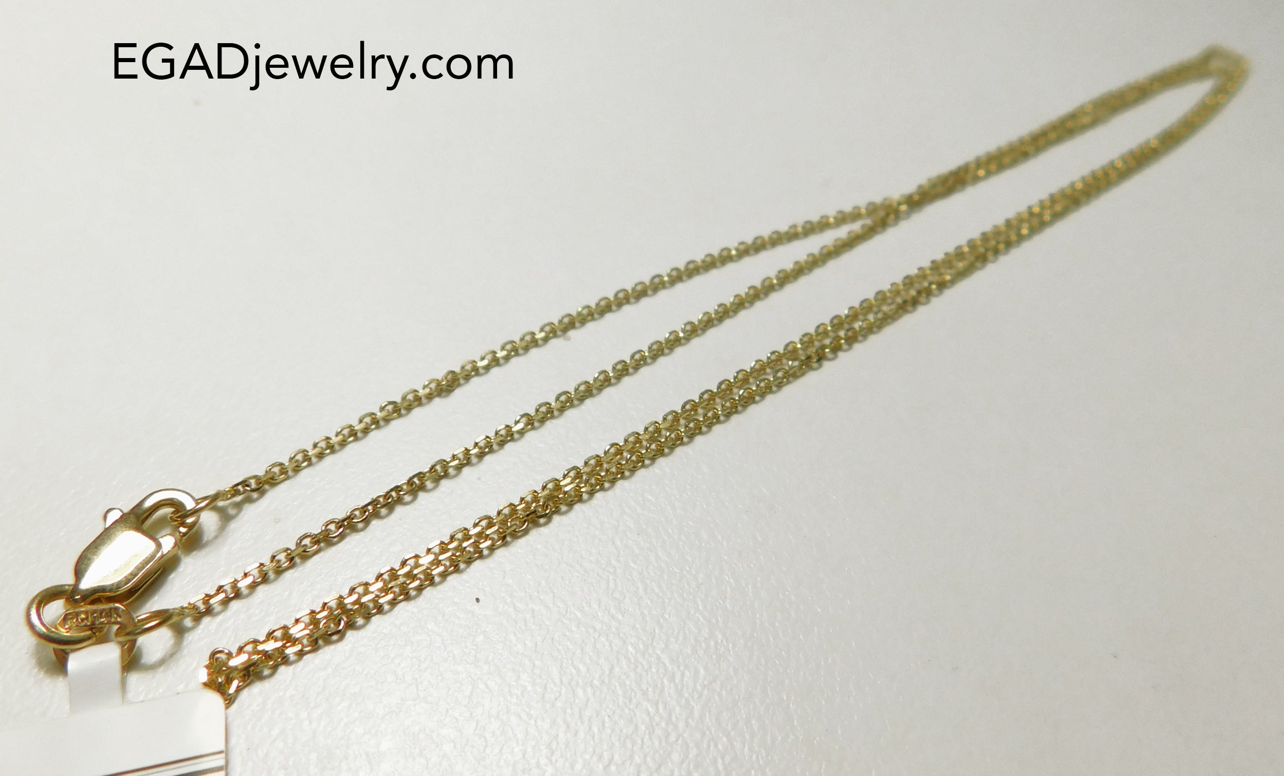 14K YELLOW GOLD CABLE NECKLACE, 18"