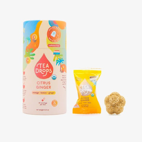 Citrus ginger tea drop package