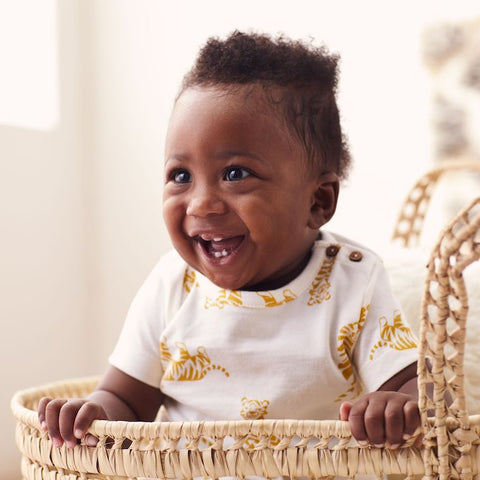 happy baby in Zulily clothes