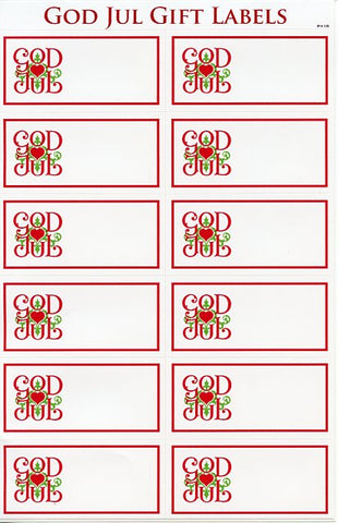 God Jul Gift Labels