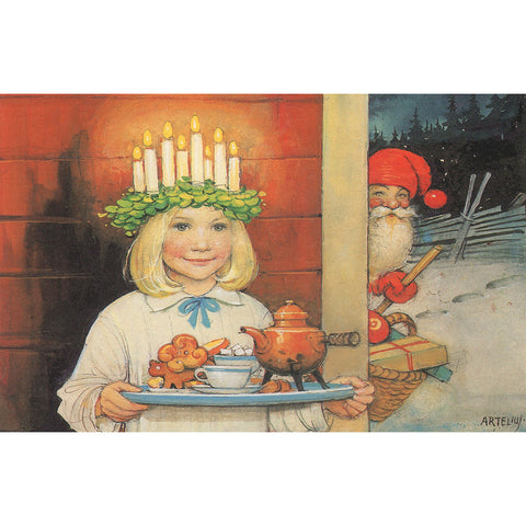 Boxed cards, Jenny Nystrom Gnome Tomte with Goat – Gift Chalet