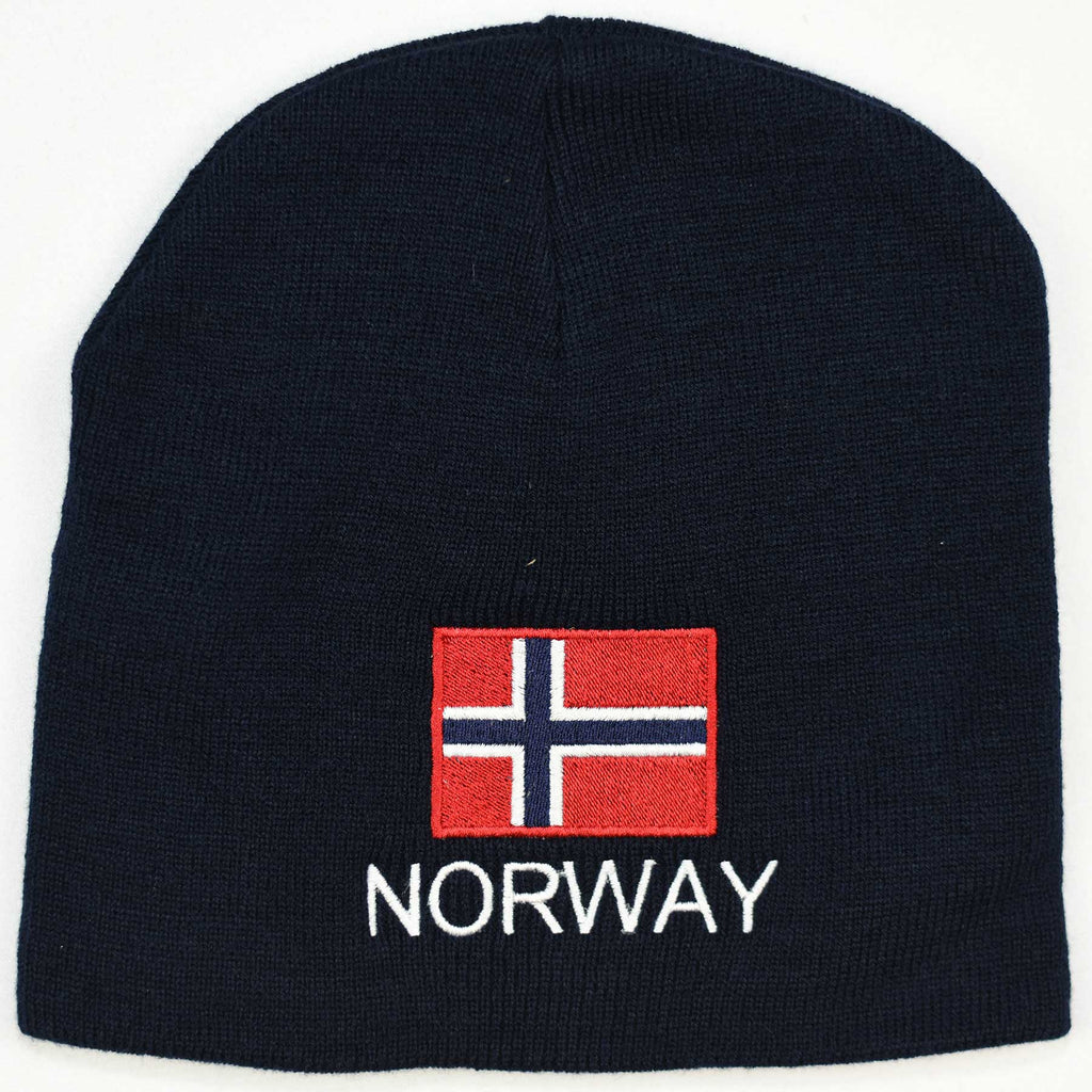 Knit beanie hat - Norway flag – Gift Chalet