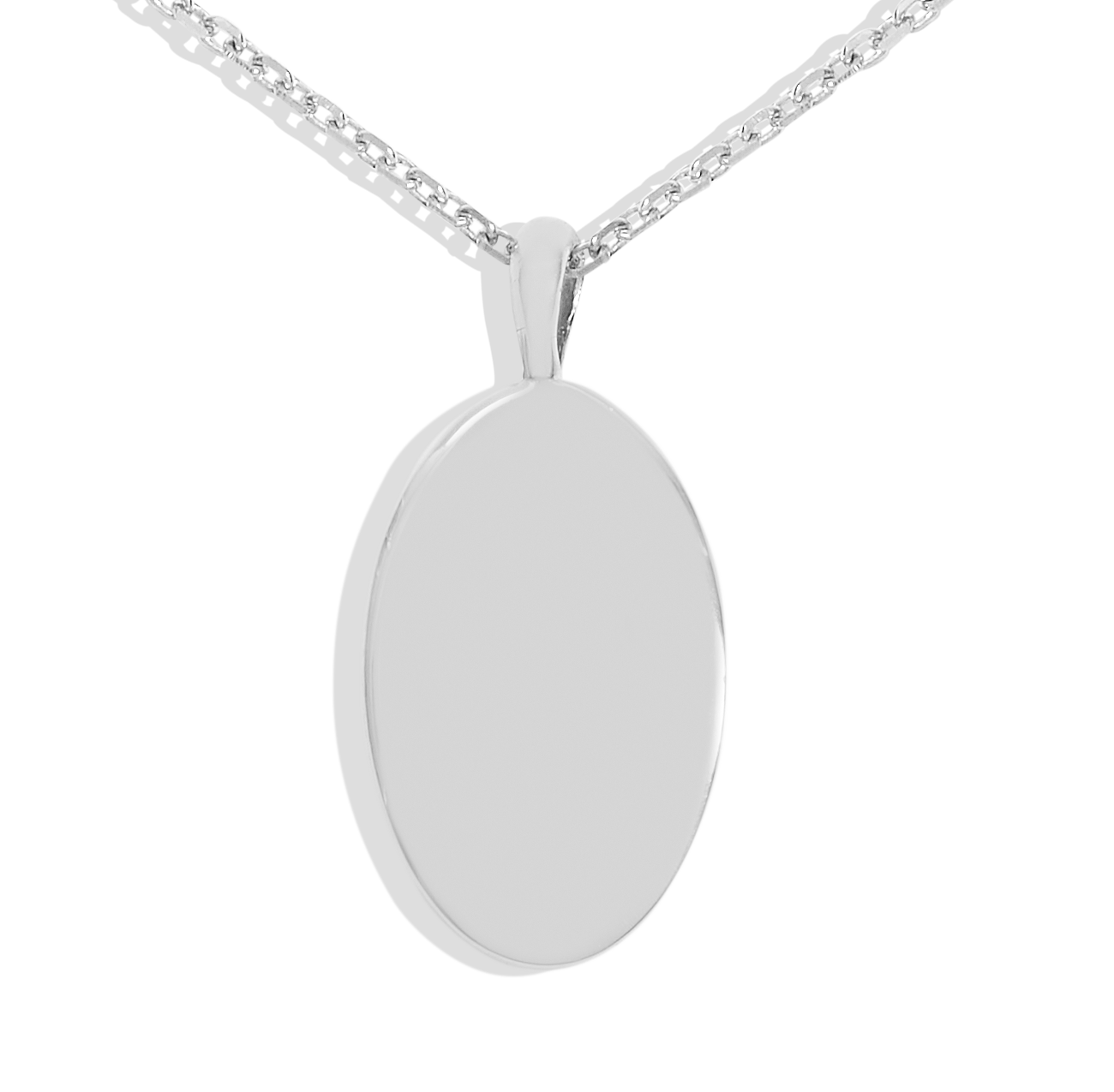 Oval Engravable Demi-Fine Necklace