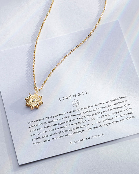 Strength Dainty Spark Necklace | Bryan Anthonys