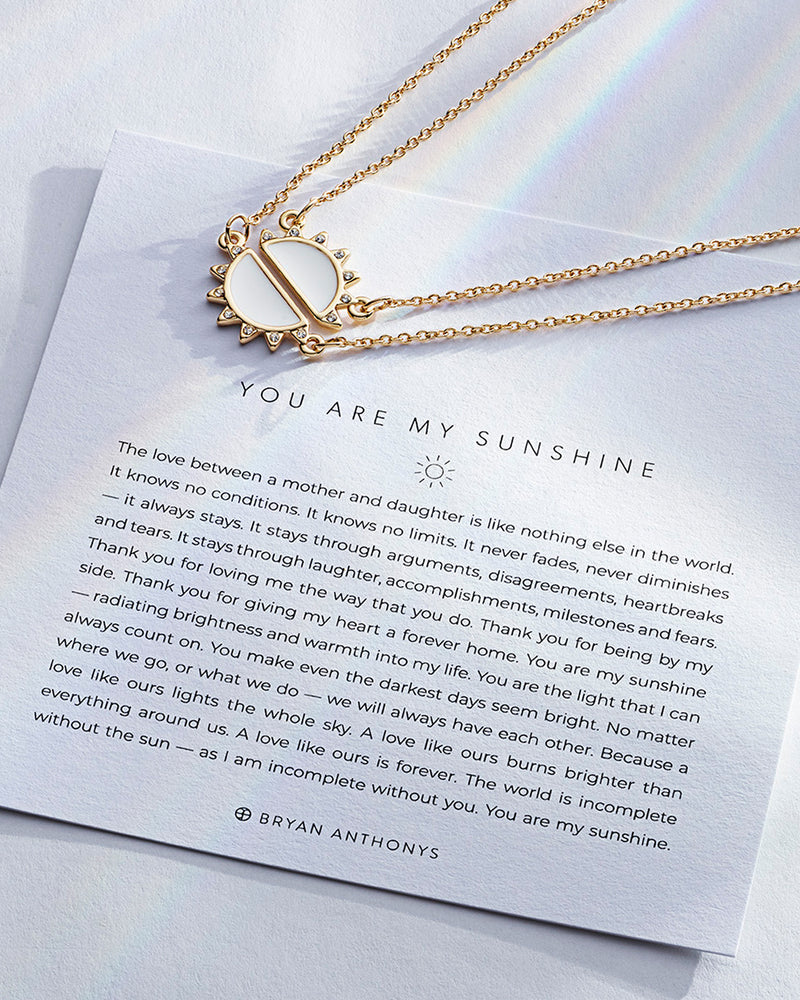 You Are My Sunshine Mother Daughter Necklace Set | Bryan Anthonys