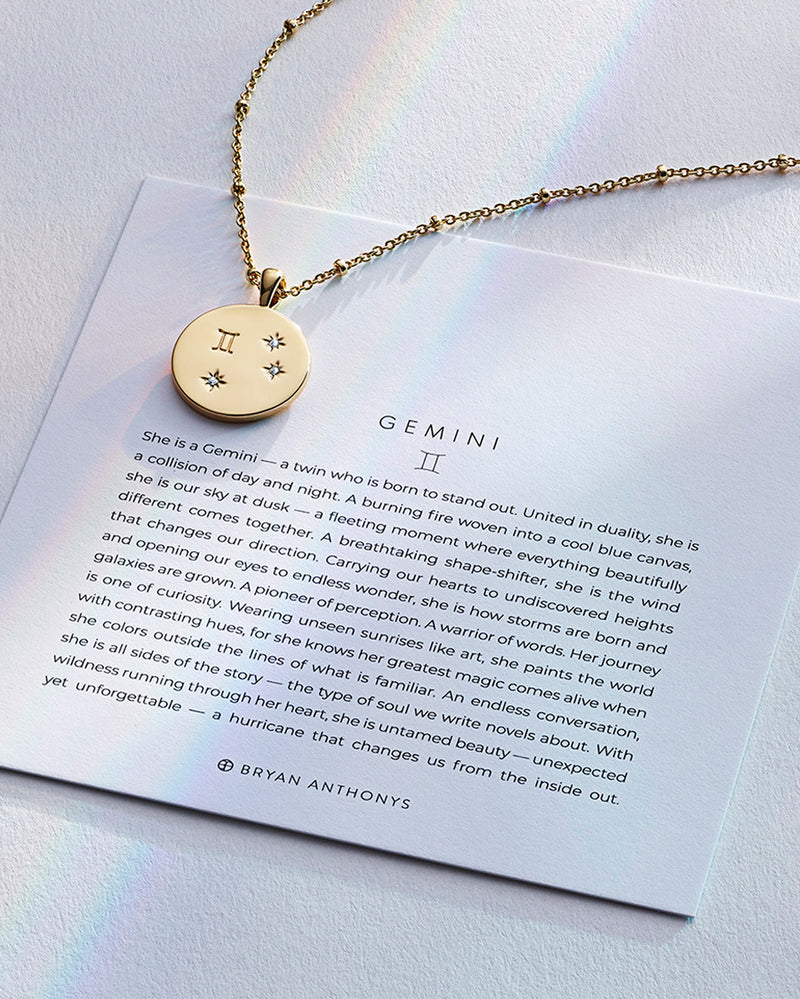 Gemini Zodiac Necklace | Bryan Anthonys