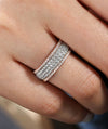 14K WhiteRose Gold Pavé Diamond Ring
