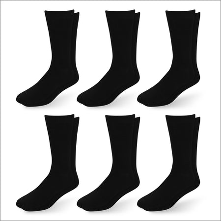 Black Non Sweat Socks - 6 Pack 