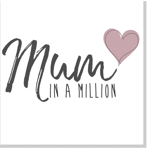 Mum in a million square card – Jola Designs