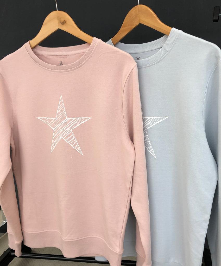 Scribble Star Oversized Cotton Mix Sweatshirt – Jola Designs