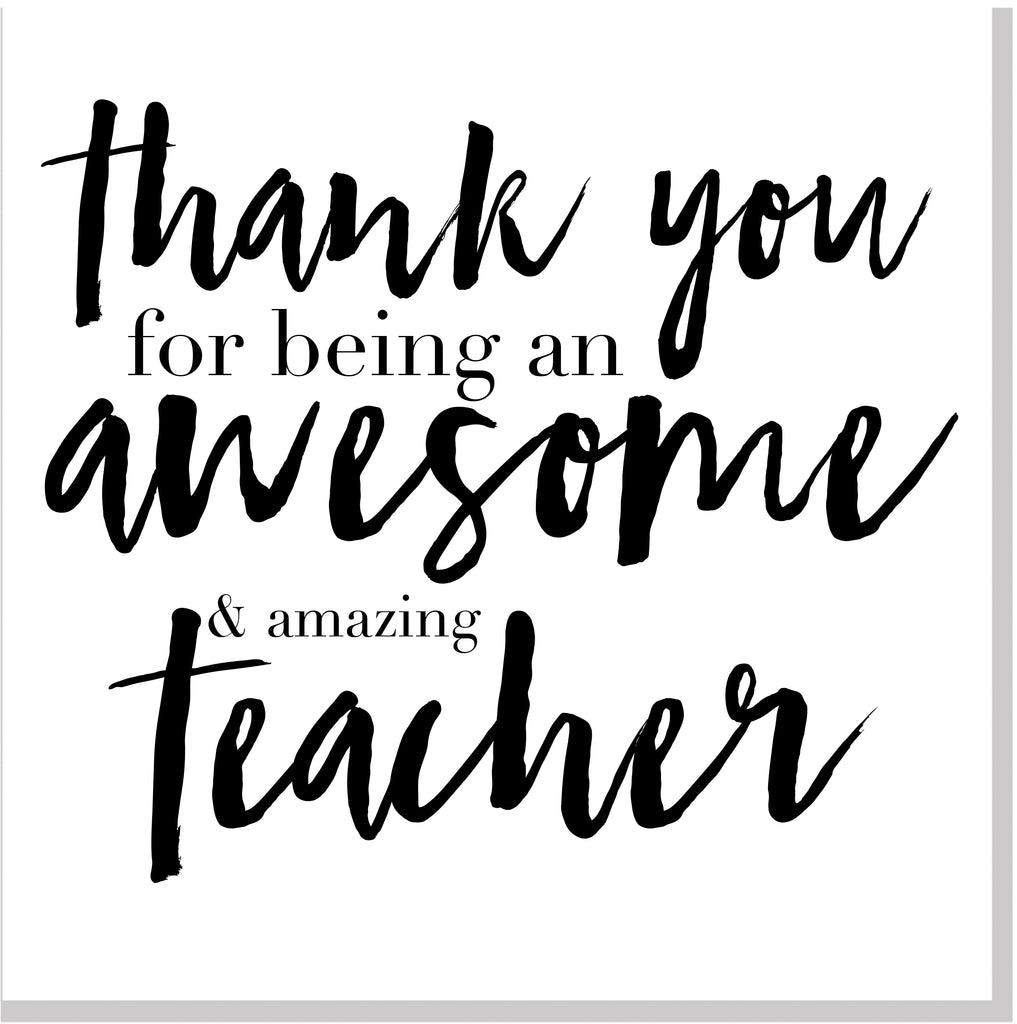 Download Thank you awesome teacher square card - Jola Designs