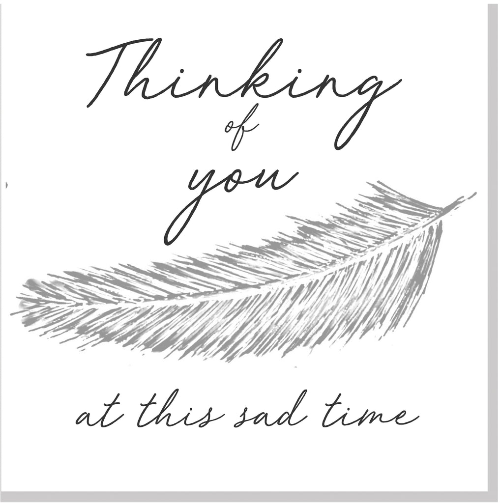 Thinking of you feather... square card – Jola Designs