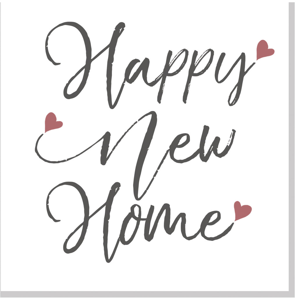 Download Happy new home pink hearts square card - Jola Designs