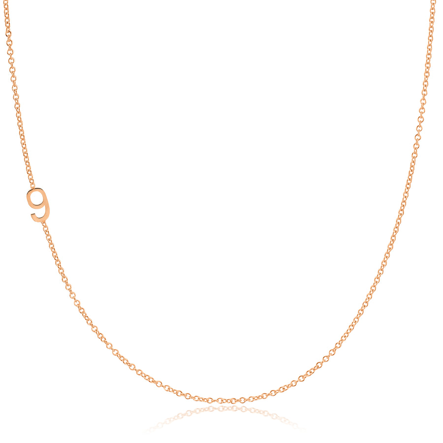 14K GOLD ASYMMETRICAL NUMBER NECKLACE - 9#N# #N# #N# #N# – Maya Brenner