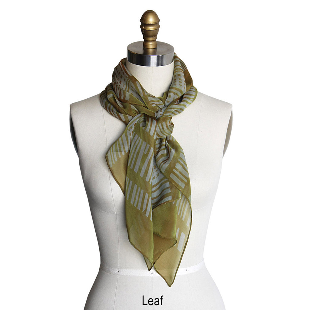 Silk Scarf with Lines Pattern: Arin Arthur Screen Printed Textiles ...