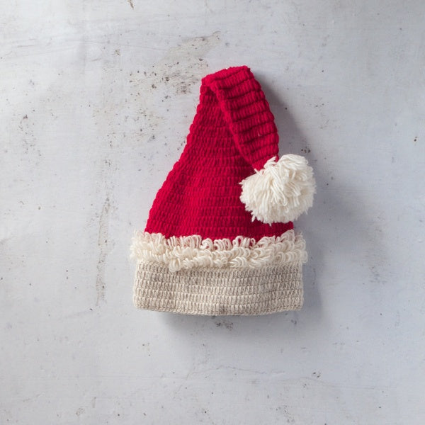Pure Wool  Hand Knitted Christmas Hat