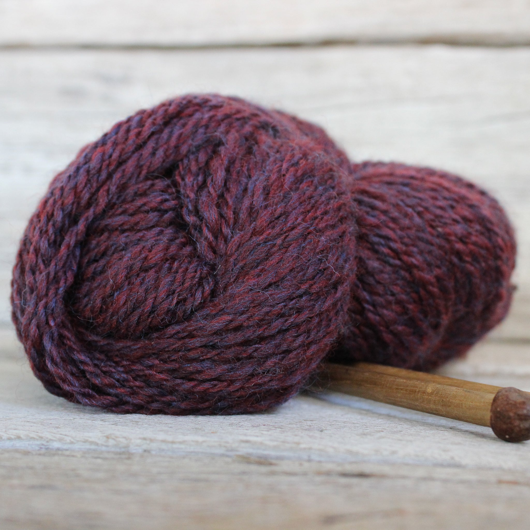 burgundy wool yarn