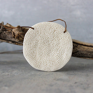 White Round Coral Necklace