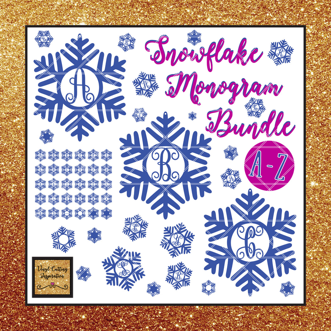Download Snowflake Snowflake Svg Snowflake Monogram Bundle Svg Snowflake Mo Vinyl Cutting Inspiration