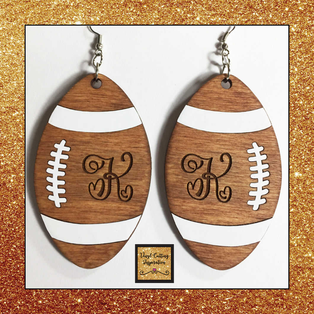 Download Football Svg Earrings Svg Football Earrings Template Faux Leather F Vinyl Cutting Inspiration