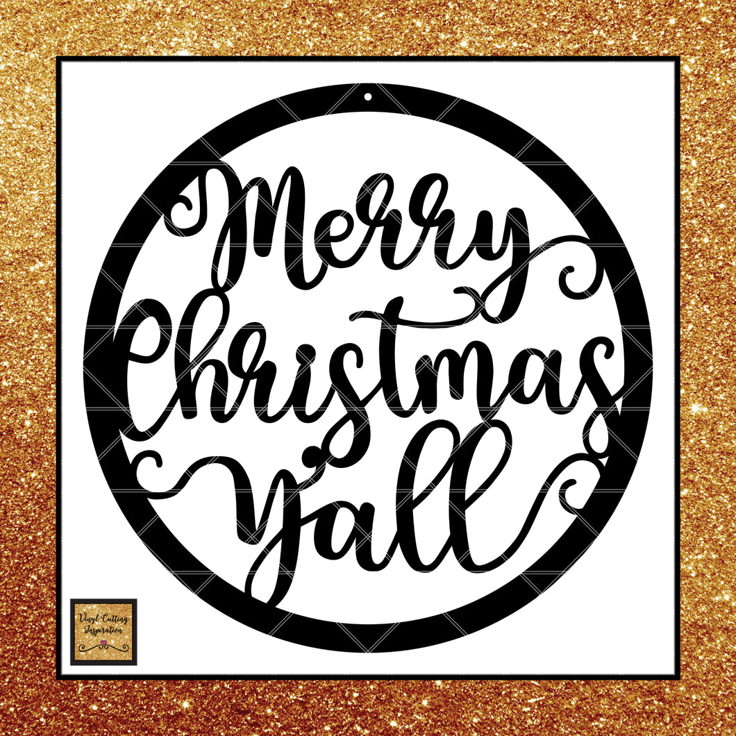 Download Merry Christmas Yall Awesome Design Svg Dxf Eps Ai Jpeg Png Vinyl Cutting Inspiration