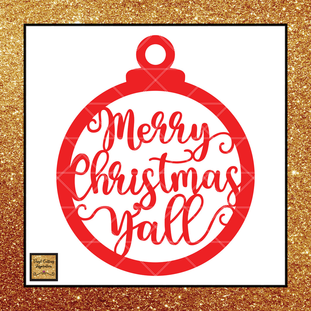 Download Merry Christmas Yall Christmas Ornaments Christmas Svg Merry Christ Vinyl Cutting Inspiration