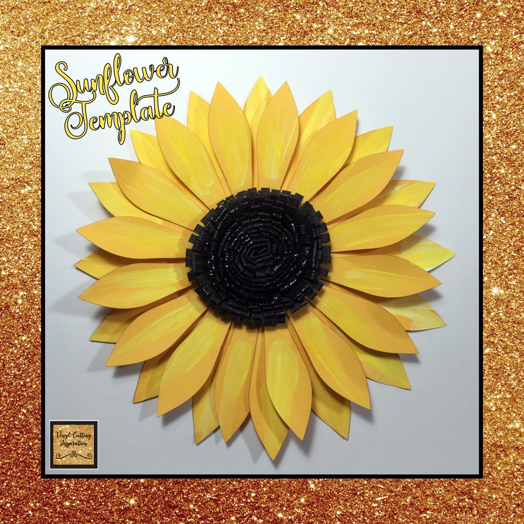 🌻 Sunflower Svg, Sunflower template, Flower SVG, 3d ...