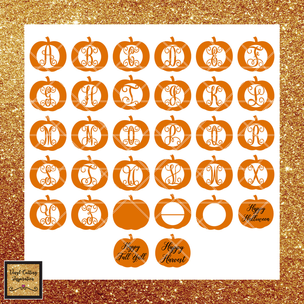 Download Pumpkin Monogram Svg Bundle Fall Pumpkin Svg Monogram Pumpkin Svg Vinyl Cutting Inspiration