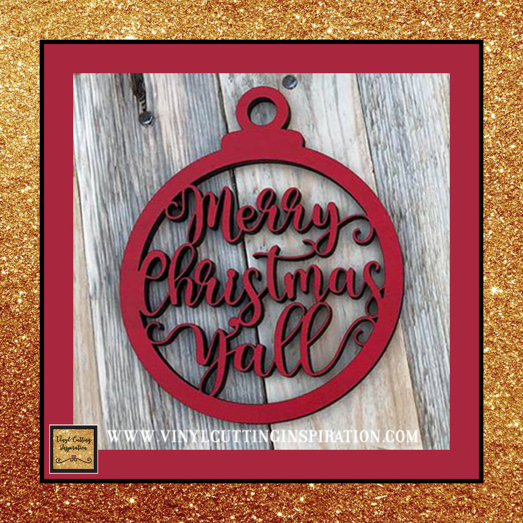 Download Merry Christmas Yall Christmas Ornaments Christmas Svg Merry Christ Vinyl Cutting Inspiration