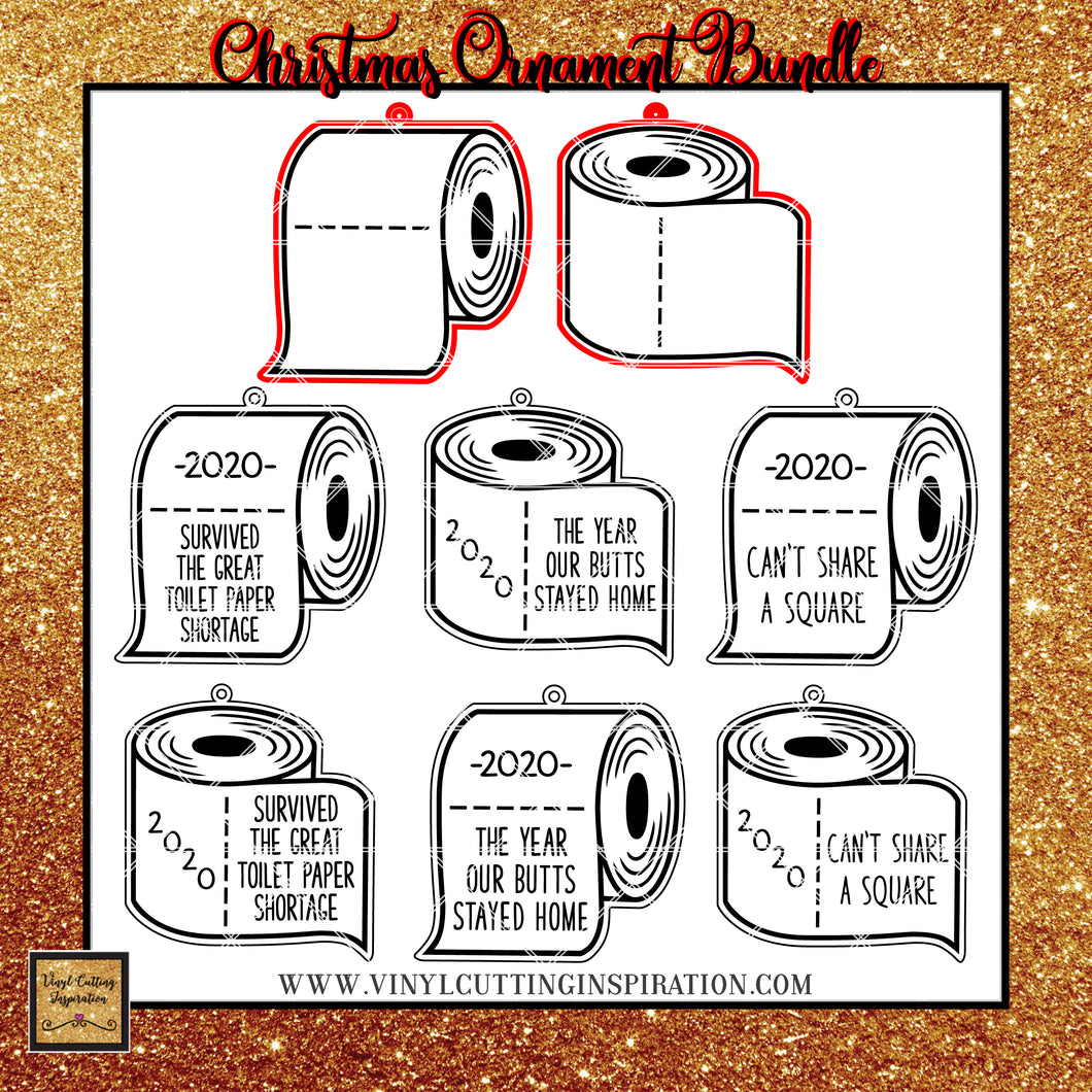 Christmas Ornaments Toilet Paper Svg Toiler Paper Roll Svg Toilet Pa Vinyl Cutting Inspiration