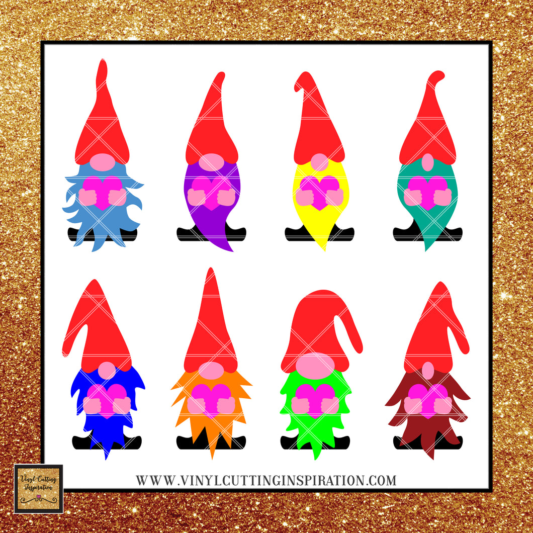 Download Valentine Gnome Bundle With Hearts Svg Dxf Instant Download Cutting Files For Cricut And Silhouette Vinyl Cutting Inspiration