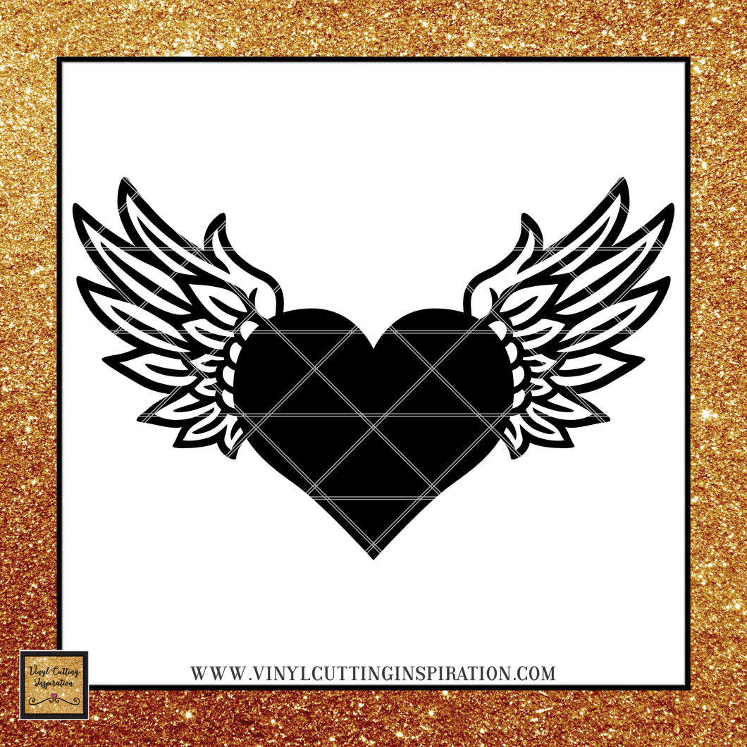 Download Angel Wings Svg Heart Svg Memorial Svg Sympathy Svg Svg Files Dxf Vinyl Cutting Inspiration