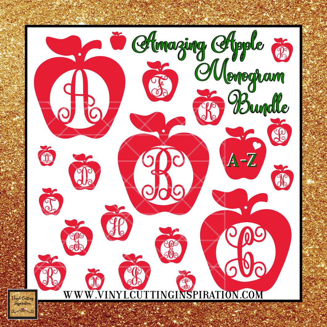 Download Teacher Appreciation, Apple Monogram Svg Bundle, Apple Svg ...