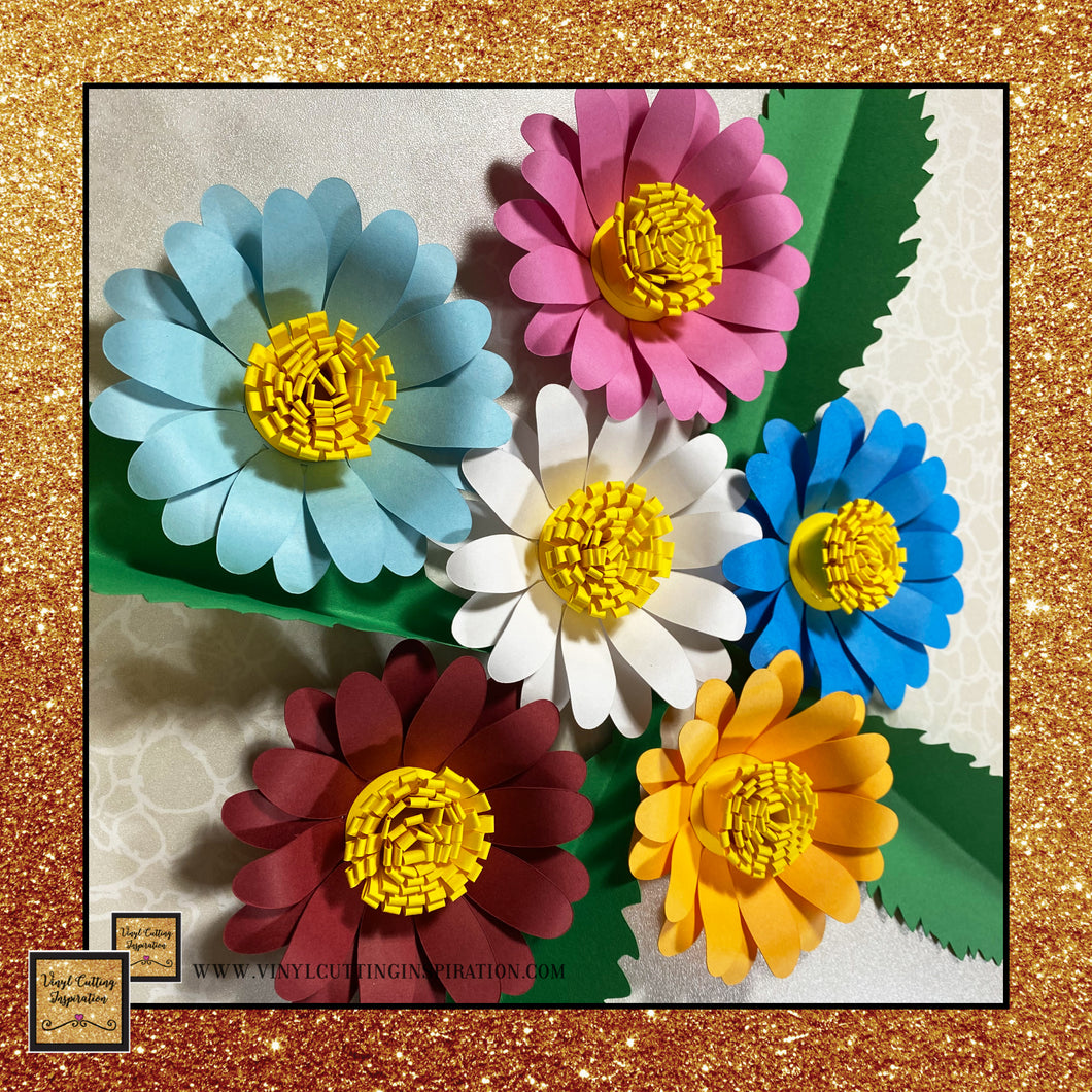Download Daisy Paper Flower Template Flower Svg Flower Template Cricut Flo Vinyl Cutting Inspiration