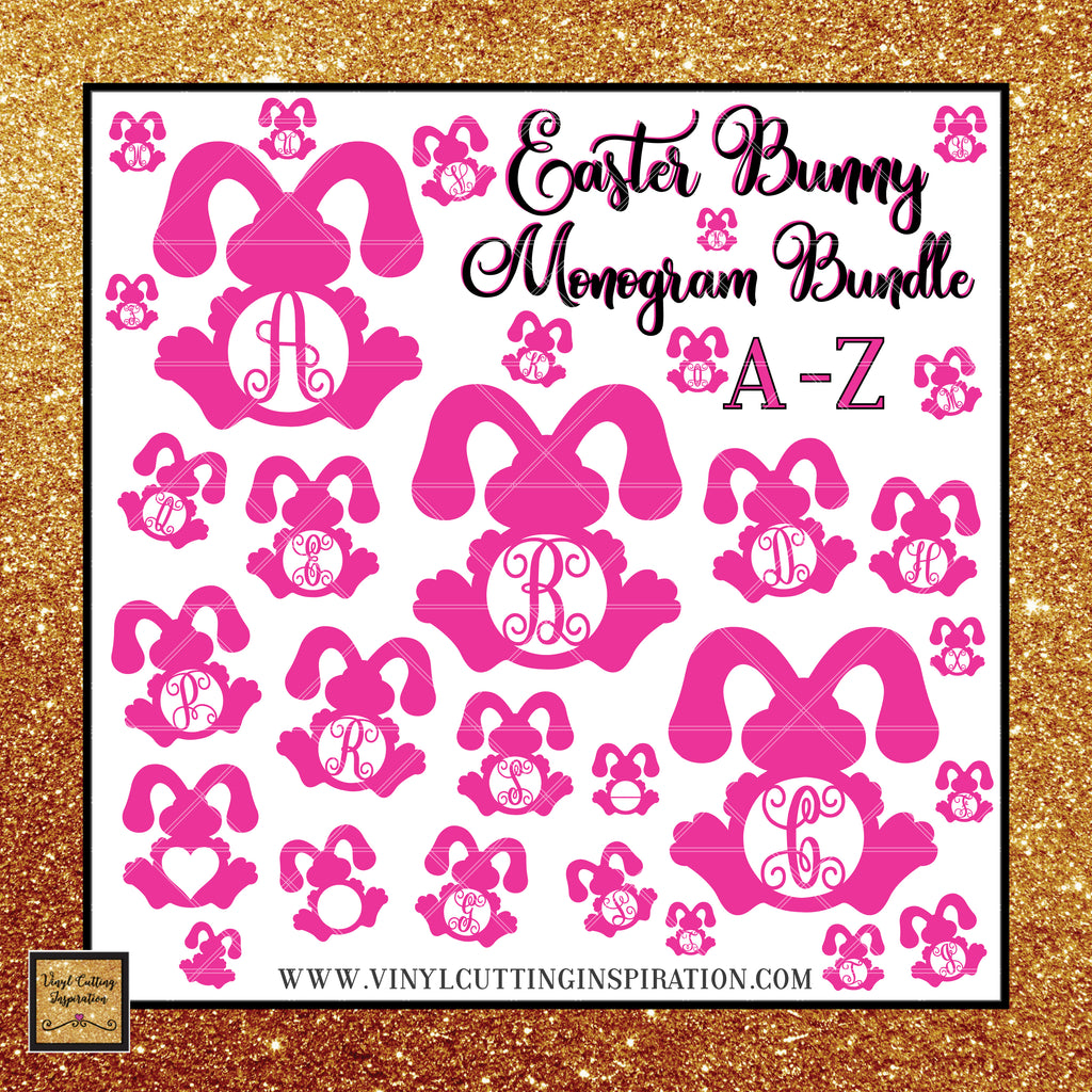 Download Easter Bunny Monogram Bundle, Svg, Easter Svg, Bunny Svg ...