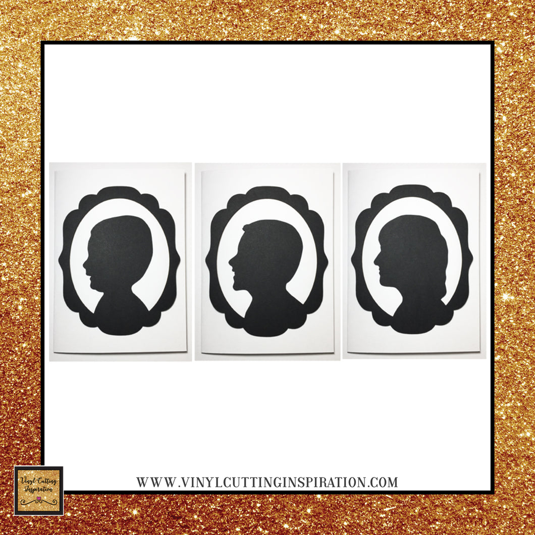 Download 8 Farmhouse Style Silhouette Portrait Vector Frames Svg Dxf Files Vinyl Cutting Inspiration