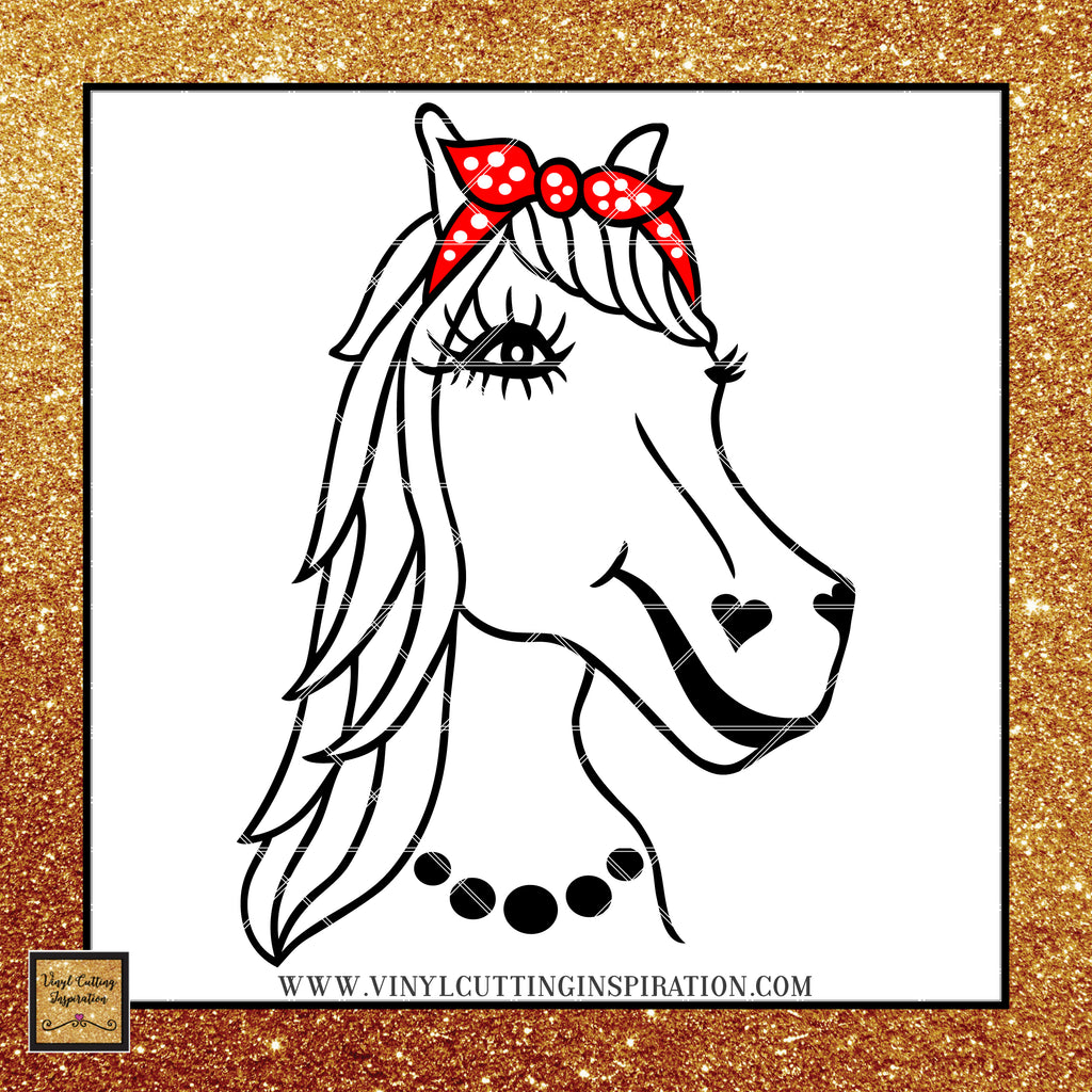 Download Horse with Bandana, Horse svg, Horse drawing svg, Bandana svg, Horse c - Vinyl Cutting Inspiration