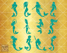 Download Mermaid SVG Bundle, Mermaid Silhouette Svg, Mermaid Vector ...
