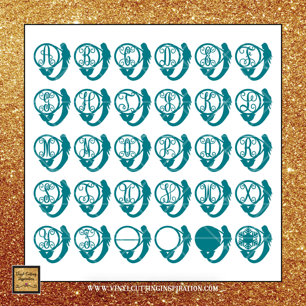 Free Free 262 Monogram Frame Mermaid Monogram Svg SVG PNG EPS DXF File