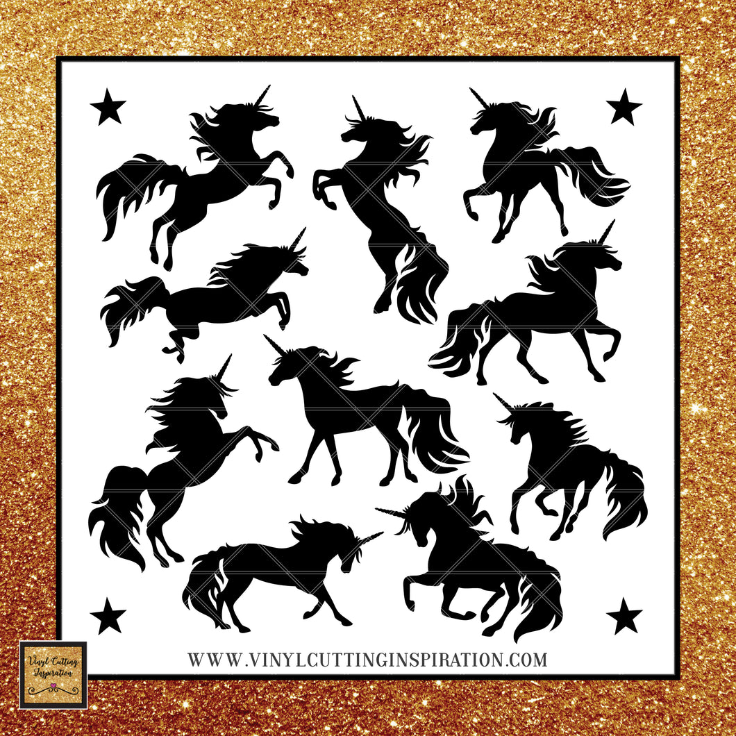 Download 10 Magical Unicorns Collection Unicorn Svg Unicorn Birthday Svg Sv Vinyl Cutting Inspiration