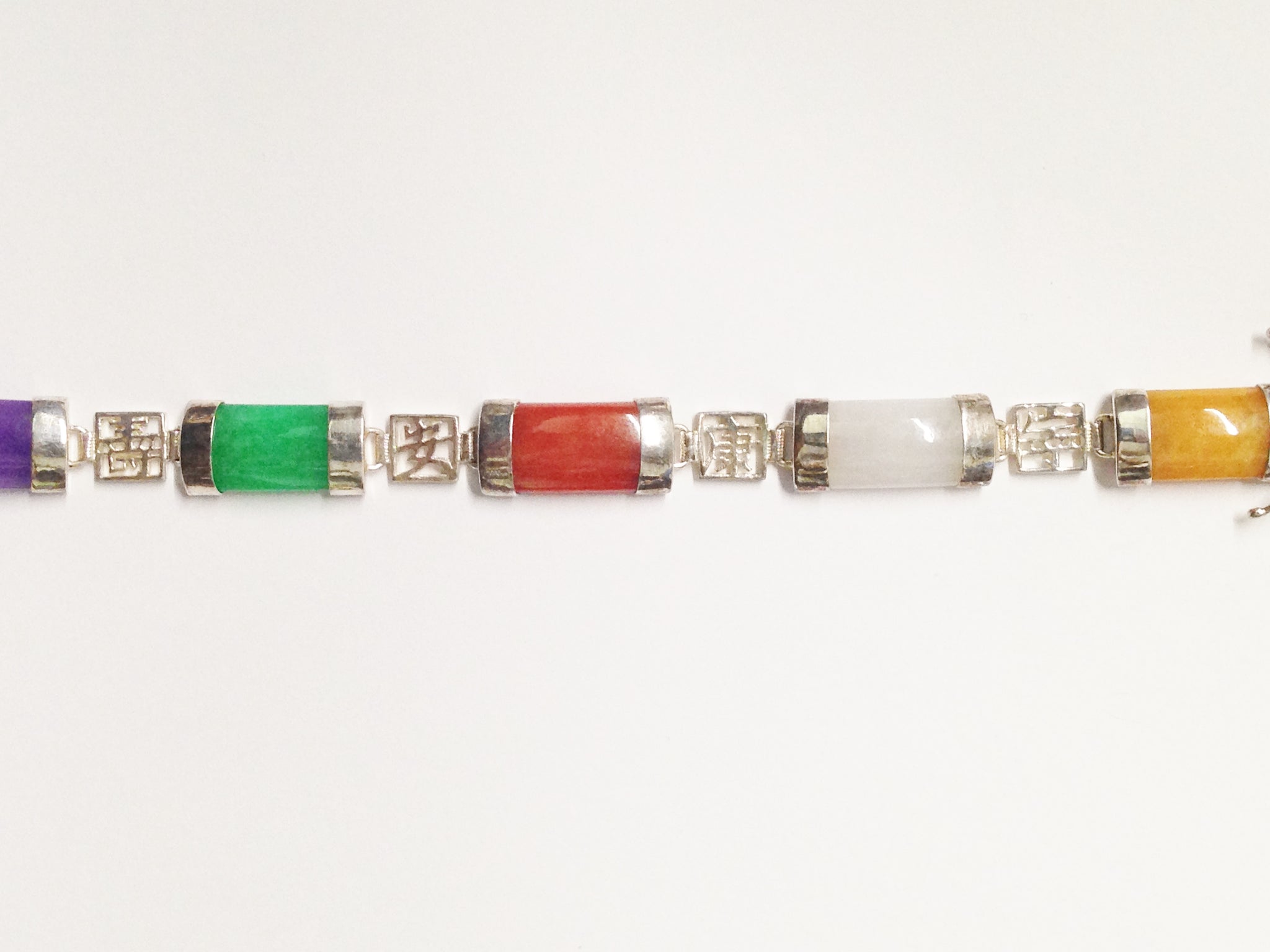 Han China Sterling Silver .925 Multi Colored Gemstone Bracelet – Hers ...