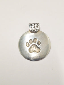 AEM Bear Paw Print .925 Sterling Silver Necklace Pendant www.hersandhistreasures.com/collections/sterling-silver-jewelry
