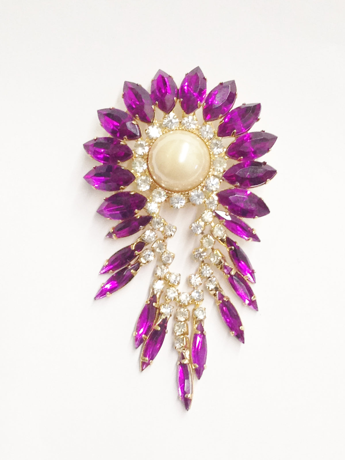 Stars Purple Brooch - Women Brand Antique Rhinestone Pins (8JW