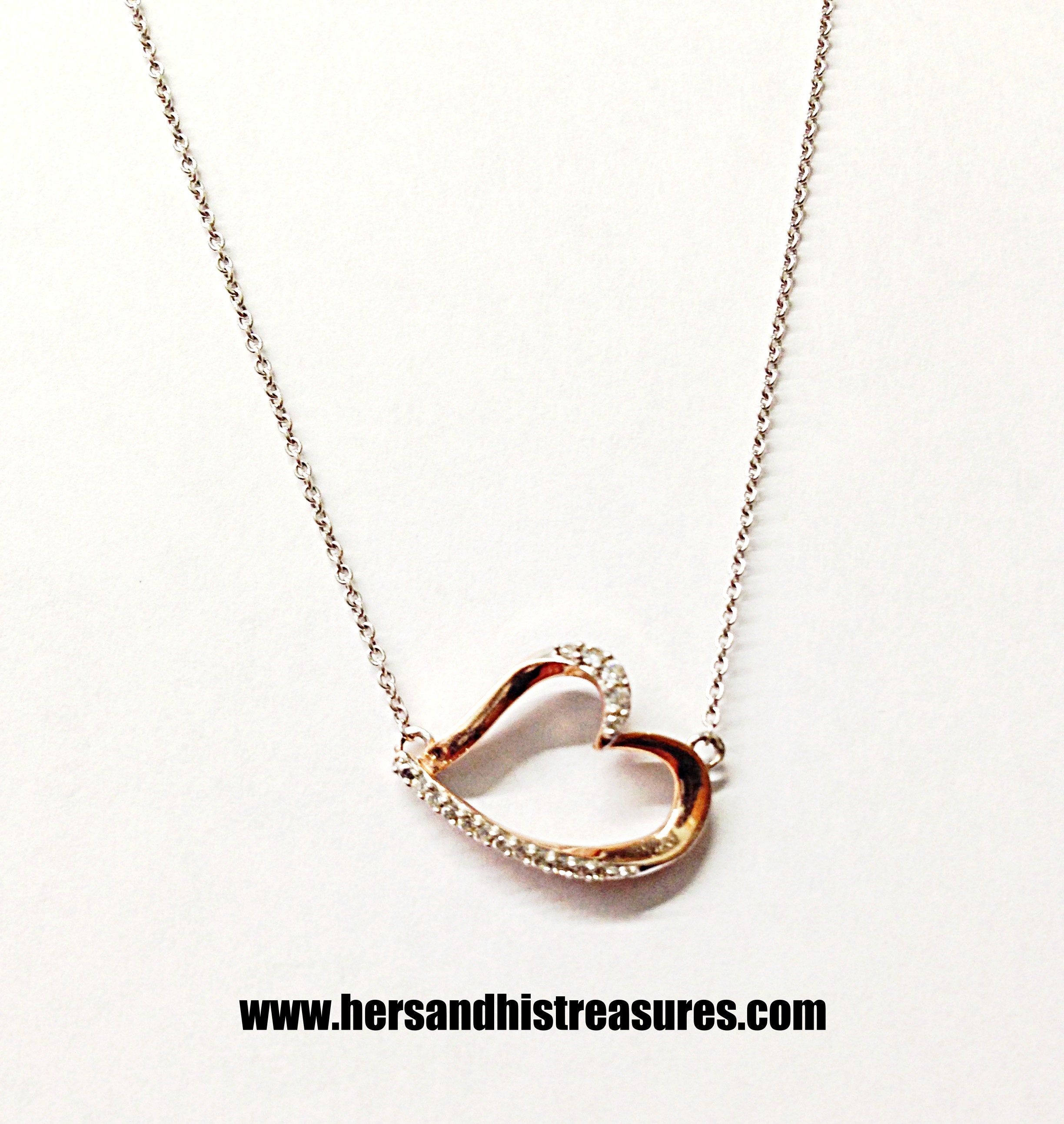 Pandora Elevated Heart Collier Rose Gold Sterling Silver Necklace