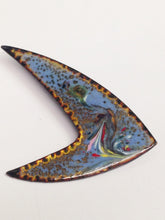 Load image into Gallery viewer, Vintage Enameled Modernist Metal Brooch Pin - Hers and His Treasures