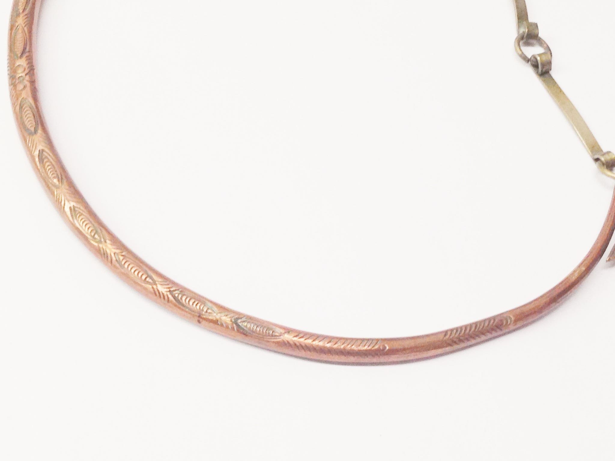 Antique Stamped Copper Tribal Choker Necklace – Hers and His Treasures