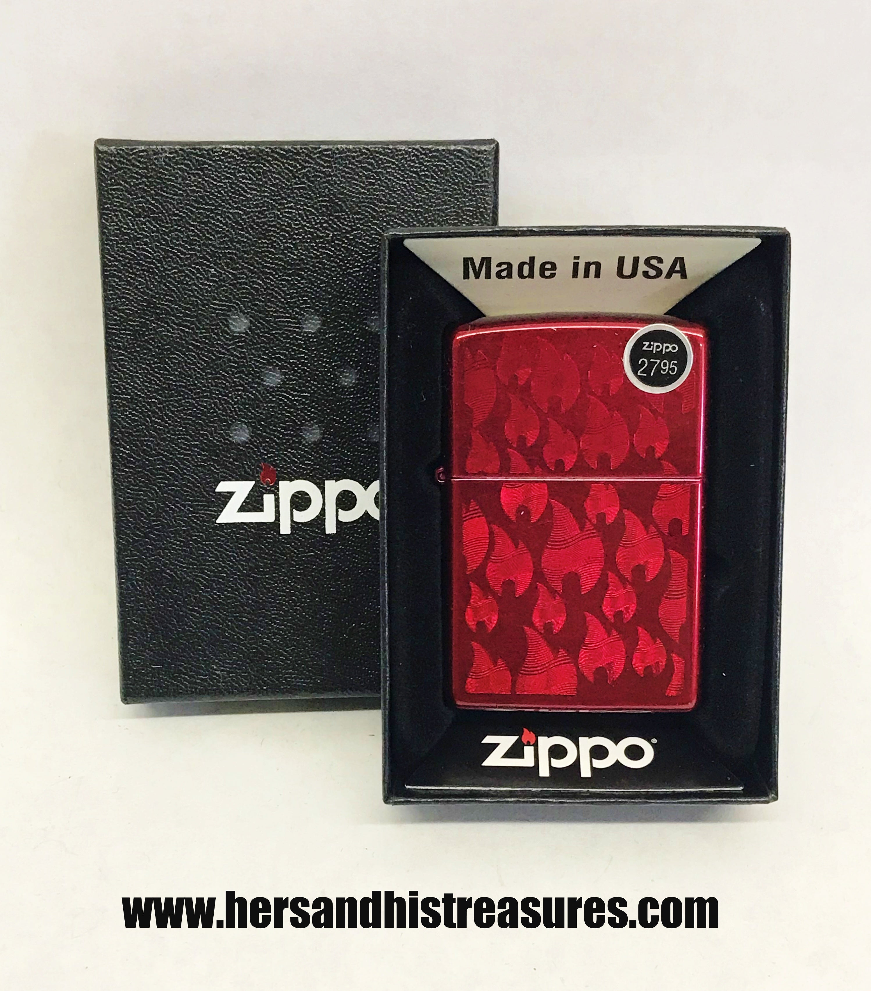 2014 Red Flame Zippo Lighter New – Hers and His Treasures