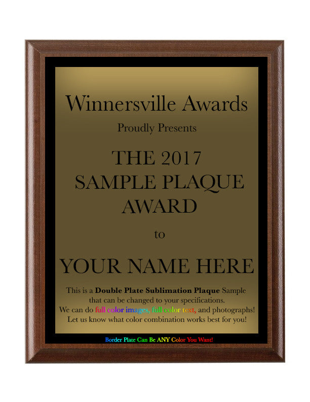 Plaques! Winnersville Awards!