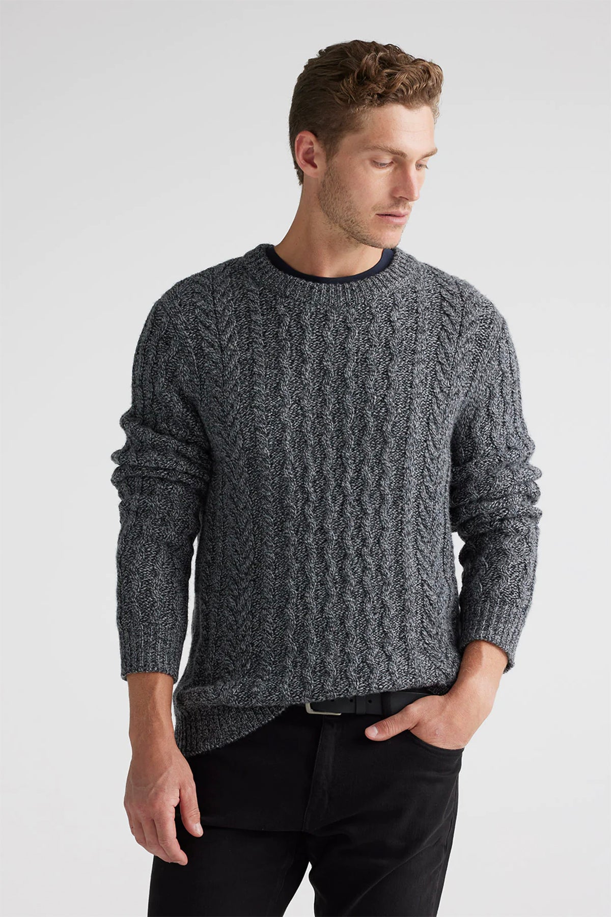 Honeycomb Cable Jumper Charcoal Mix – The Farmers Wife